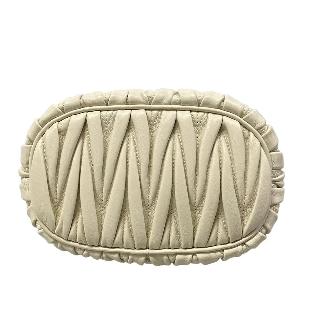 Miu Miu Matelasse Handbag 5NE026 Bianco (Ivory)